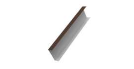 Декоративная накладка на столб универсальная 62х55 для забора жалюзи 0,5 PurPro RAL 8017 шоколад (2м)