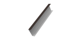 Декоративная накладка на столб универсальная 80х80 для забора жалюзи 0,5 Drap RR 32 темно-коричневый (2м)