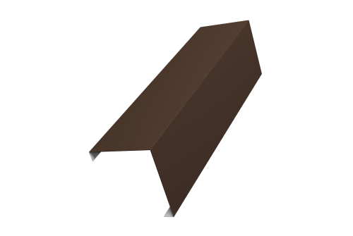 Декоративная накладка на столб универсальная угловая 60х60 для забора жалюзи 0,5 Satin RAL 8017 шоколад (1,8м)