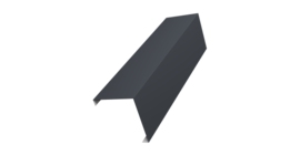 Декоративная накладка на столб универсальная угловая 80х80 для забора жалюзи 0,45 Drap RAL 7024 мокрый асфальт (2м)