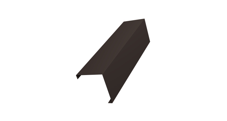 Декоративная накладка на столб универсальная угловая 80х80 для забора жалюзи 0,45 Drap-double TX RR 32 темно-коричневый (2,5м)