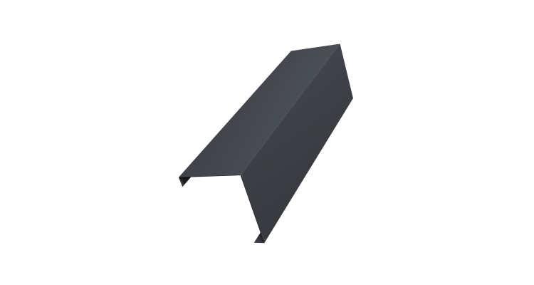 Декоративная накладка на столб универсальная угловая 80х80 для забора жалюзи 0,5 Velur X RAL 7024 мокрый асфальт (1,8м)