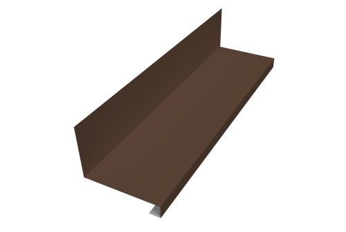 Планка примыкание нижнее к трубе для Кликфальц Pro 0,45 Drap TX RAL 8017 шоколад (2м)