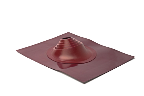 Проходной элемент MF угловой №1 (75-200мм) +240 силиконовый (металлический окрашенный фланец) красный