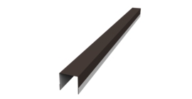 Планка вертикальная обратная для забора жалюзи Palermo 0,45 Drap ST RR 32 темно-коричневый (3м)