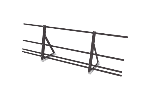 Ограждение кровельное со снегозадержателем на фальц Optima 0,65х2м RAL 8019