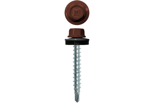 Саморез кровельный Daxmer 4,8х29 RAL 8004 (250) сверло №1