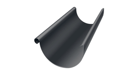 Желоб полукруглый GL PE Matt 125 мм 3 м RAL 7024 мокрый асфальт